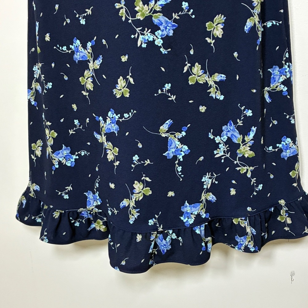 Vintage Y2K Express Babydoll Slip Dress Size M Blue Floral Fairy - Picture 5 of 6